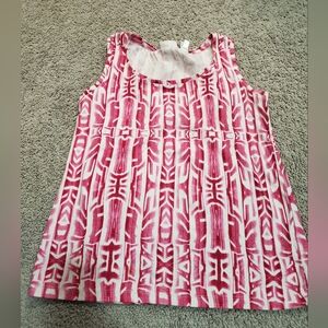 Chico's Pink and White Soft Tank Top